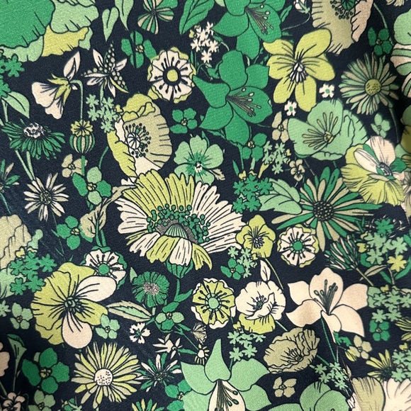 Zara Green and Black Floral Pants - Picture 3 of 4